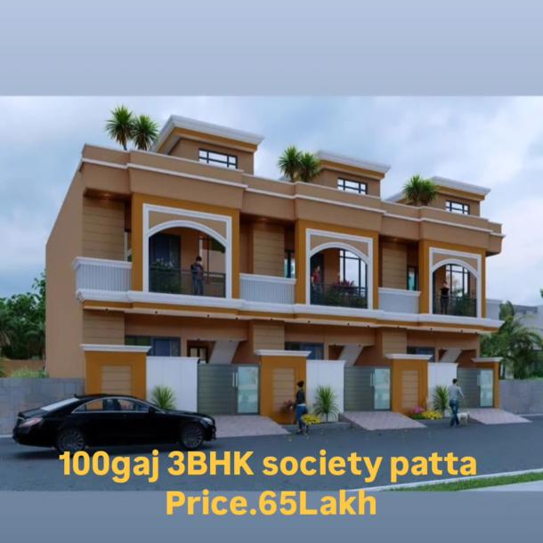 3 bhk Villas 100 gaj Society Patta-1